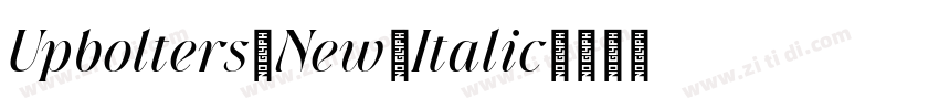 Upbolters New Italic字体转换